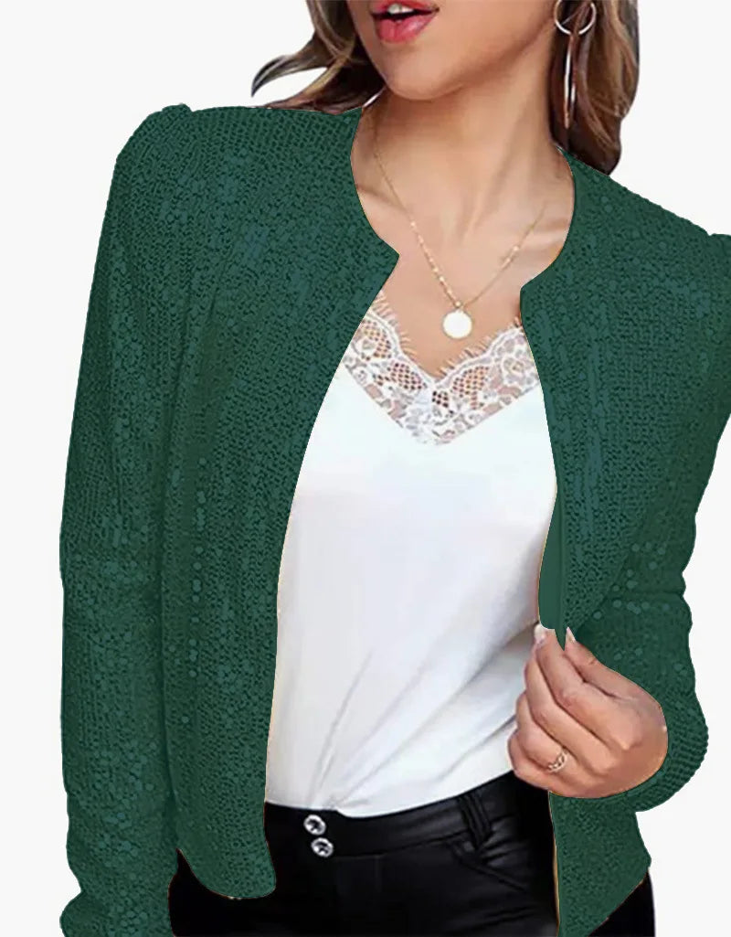 Pailletée et raffinée : Gilet souple et léger à paillettes