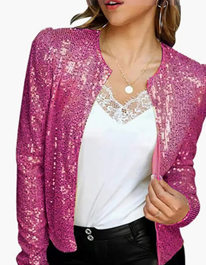 Pailletée et raffinée : Gilet souple et léger à paillettes